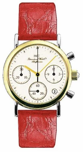 IWC Portofino Lady Chronograph MecaQuartz Stainless Steel / Yellow Gold / White / Alligator IW3730-12 (IW373012)